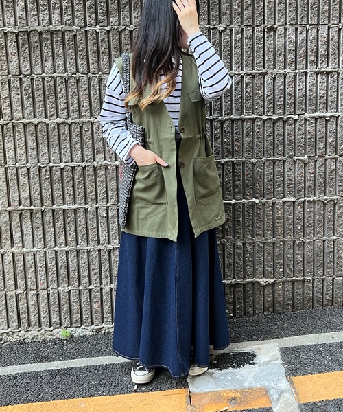 LBC（エルビーシー）の「ミリタリーベスト（ベスト・レディース・ベージュ/ダークオリーブ・M/L）」の8枚目の写真