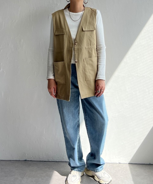 LBC（エルビーシー）の「ミリタリーベスト（ベスト・レディース・ベージュ/ダークオリーブ・M/L）」の13枚目の写真