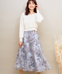 NOELA | プリント×フロッキースカート(スカート)