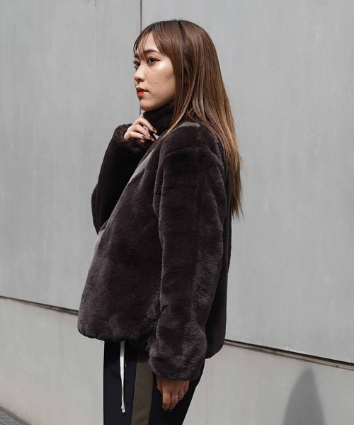 NIKE（ナイキ）の「NIKE NSW Swoosh FAUX FUR Jacket DO3792（その他 