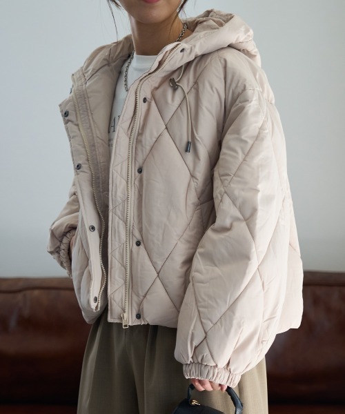 セール】ダイヤキルト中綿ショートジャケット（ダウンジャケット