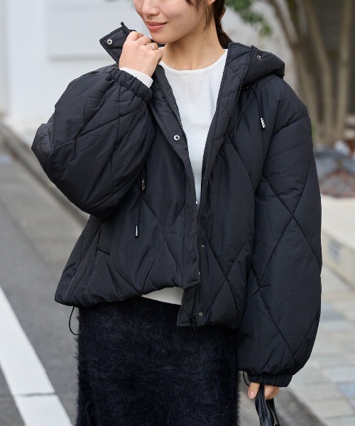 セール】ダイヤキルト中綿ショートジャケット（ダウンジャケット