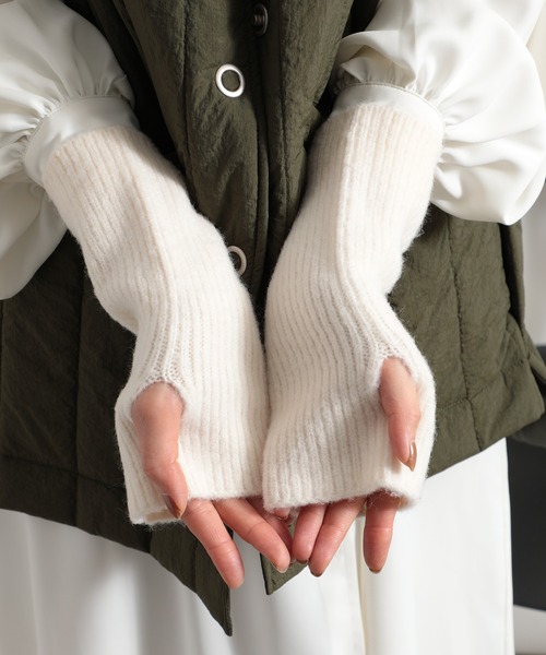 セール】【SETUP7】カシミヤタッチアクリルニットウォーマー SNBD