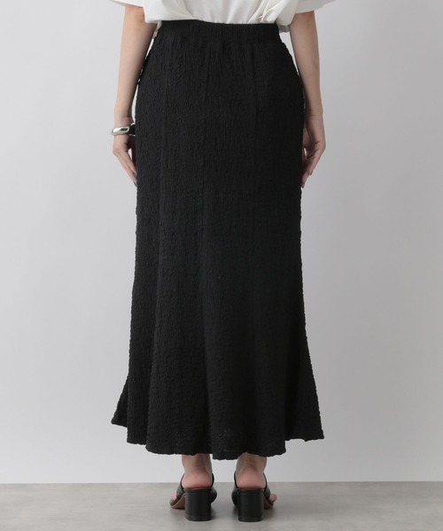 LOWRYS FARM（ローリーズファーム）の「フクレジャガードフレアスカート　173671（スカート・レディース・アイボリー/ブラック/ブラウン・FREE）」の6枚目の写真