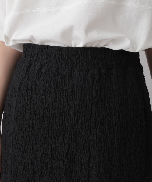 LOWRYS FARM（ローリーズファーム）の「フクレジャガードフレアスカート　173671（スカート・レディース・アイボリー/ブラック/ブラウン・FREE）」の7枚目の写真