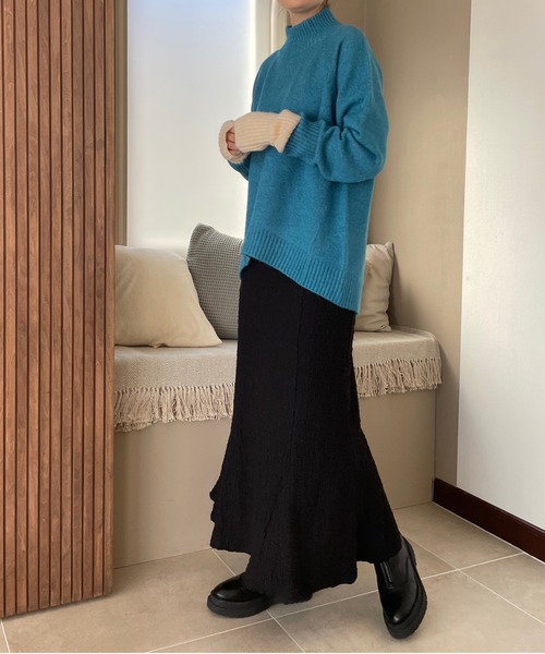 LOWRYS FARM（ローリーズファーム）の「フクレジャガードフレアスカート　173671（スカート・レディース・アイボリー/ブラック/ブラウン・FREE）」の18枚目の写真