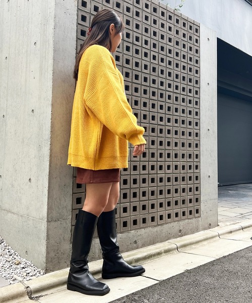 Brownie（ブラウニー）の「Brownie カラフルニット畦編みルーズカーディガン（カーディガン/ボレロ・レディース・グリーン/レッド/イエロー/ブルー/アイボリー・FREE）」の19枚目の写真