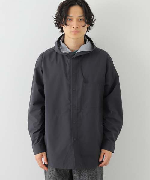 BAMBOO SHOOTS（バンブーシュート）の「【BAMBOO SHOOTS/バンブーシュート】3LAYER SHIRT JACKET w/HOOD（ブルゾン・メンズ・ブラック・MEDIUM/LARGE）」の3枚目の写真