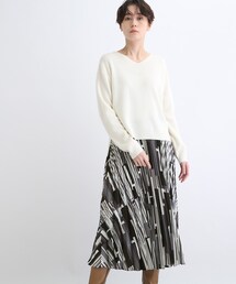 INDIVI | 【イチオシ!/2点セット】ニット&プリーツスカート セットアップ(ニット/セーター)