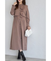 【ZOZO限定】レイヤードフリルタフタワンピース