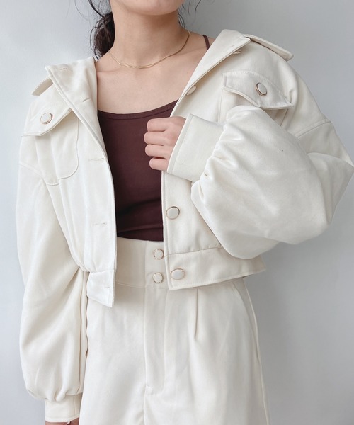 AS KNOW AS plus(アズノゥアズプラス)の「♪SETも 中綿キルトブルゾン セットアップ可能(ブルゾン・レディース・ブラック系その他/アイボリー/サックスブルー/ベージュ系その他・FREE)」の2枚目の写真