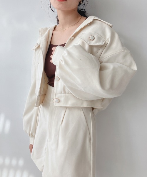 AS KNOW AS plus(アズノゥアズプラス)の「♪SETも 中綿キルトブルゾン セットアップ可能(ブルゾン・レディース・ブラック系その他/アイボリー/サックスブルー/ベージュ系その他・FREE)」の6枚目の写真