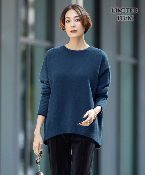 ICB(アイシービー)の「【WEB限定】ファインメリノバルキー プルオーバー(ニット/セーター・レディース・ライトグリーン系/グレー系1/ダルブルー系/アイボリー系/ローズ系/ベージュ系・LARGE)」の5枚目の写真