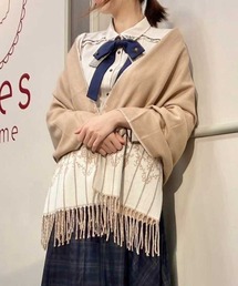 レジメ×バラ柄ストール