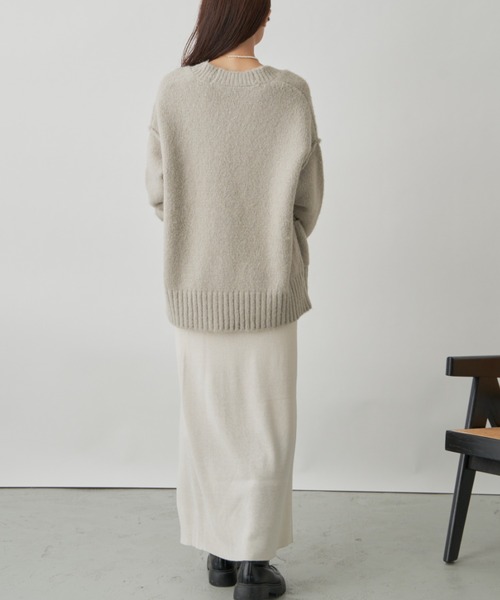 CLEARIMPRESSION （クリアインプレッション）の「フロントスリットニットナロースカート（スカート・レディース・アイボリー/グリーン/ブラック・FREE）」の15枚目の写真