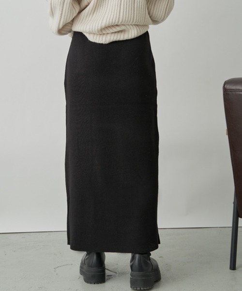 CLEARIMPRESSION （クリアインプレッション）の「フロントスリットニットナロースカート（スカート・レディース・アイボリー/グリーン/ブラック・FREE）」の20枚目の写真