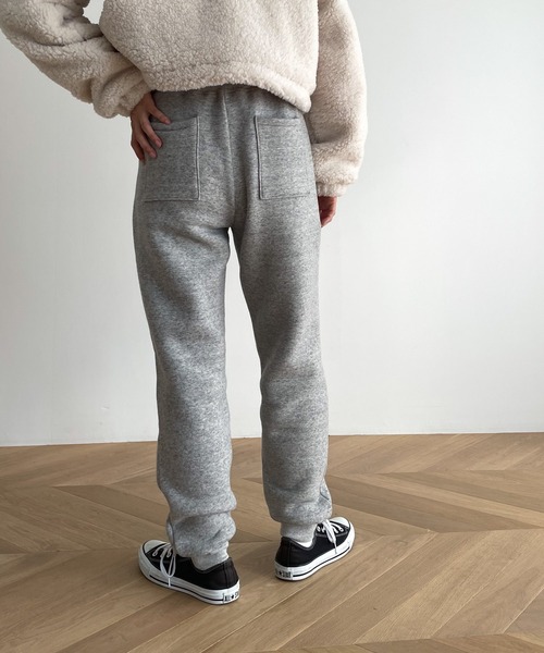 CANAL JEAN（キャナルジーン）の「arc(アーク) 起毛スウェットパンツ（スウェットパンツ・レディース・ヘザーグレー/オートミール・ONE SIZE）」の4枚目の写真