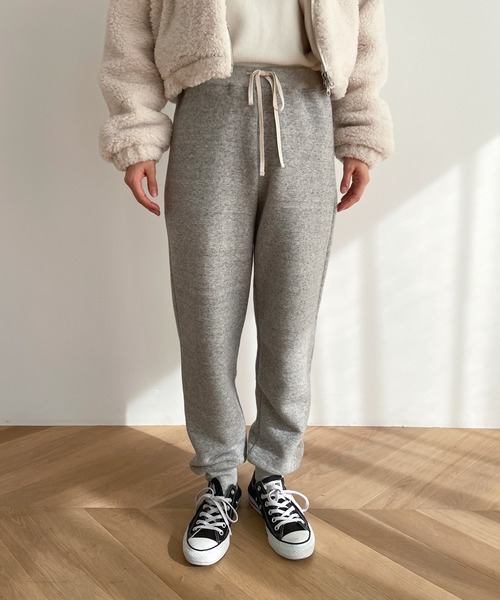CANAL JEAN（キャナルジーン）の「arc(アーク) 起毛スウェットパンツ（スウェットパンツ・レディース・ヘザーグレー/オートミール・ONE SIZE）」の9枚目の写真