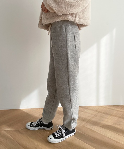 CANAL JEAN（キャナルジーン）の「arc(アーク) 起毛スウェットパンツ（スウェットパンツ・レディース・ヘザーグレー/オートミール・ONE SIZE）」の10枚目の写真