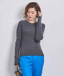 UNITED ARROWS | カシミヤ リブ クルーネック ニット(ニット/セーター)