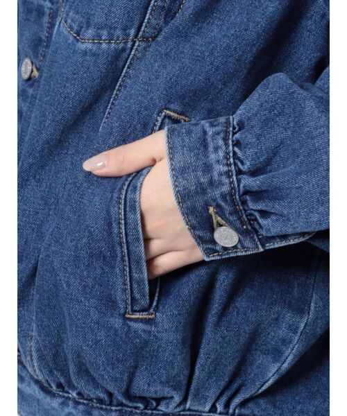 jouetie(ジュエティ)の「ルーズデニムジャケット(デニムジャケット・レディース・ブラック/ブルー/ブラウン・MEDIUM)」の12枚目の写真