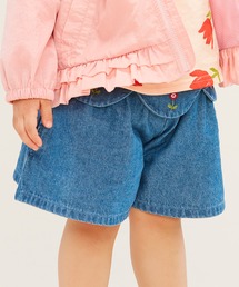 Moujonjon | お花刺繍デニムキュロットパンツ(デニムパンツ)