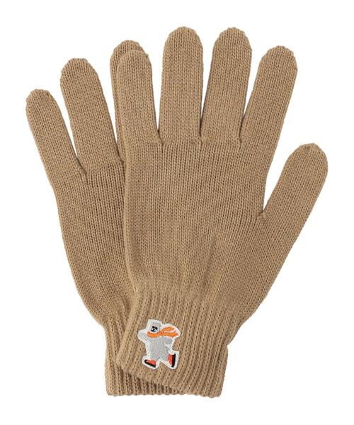 coen（コーエン）の「ワンポイント刺繍ウィンターベア手袋（手袋・メンズ・ベージュ/ブラック/ネイビー・FREE）」の3枚目の写真