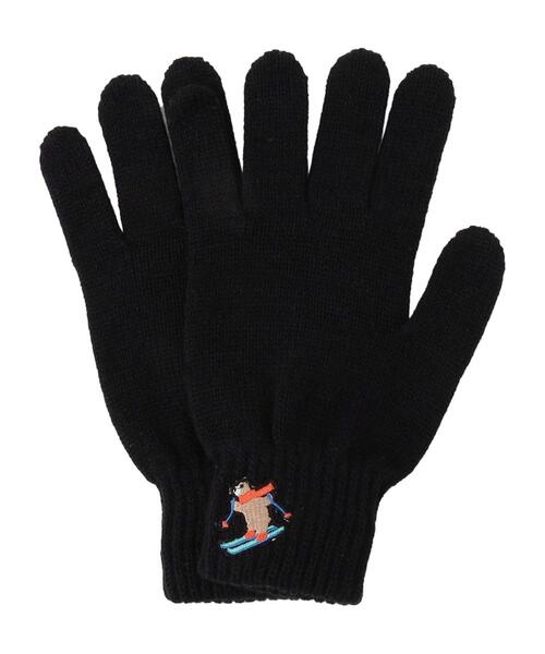 coen（コーエン）の「ワンポイント刺繍ウィンターベア手袋（手袋・メンズ・ベージュ/ブラック/ネイビー・FREE）」の4枚目の写真