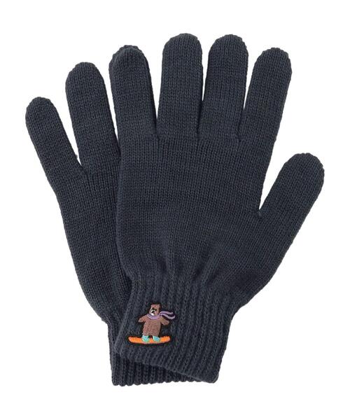 coen（コーエン）の「ワンポイント刺繍ウィンターベア手袋（手袋・メンズ・ベージュ/ブラック/ネイビー・FREE）」の5枚目の写真