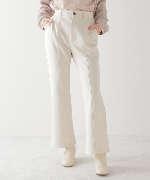 Honeys（ハニーズ）の「フレアパンツ（股下６４ｃｍ）（その他パンツ・レディース・ブラック/アイボリー/グレイッシュベージュ/グリーン・SS/S/M/L/LL）」の6枚目の写真