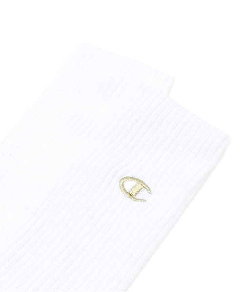 Champion(チャンピオン)の「Champion: ゴールドロゴ刺繍 ソックス3P(ソックス/靴下・レディース・ホワイト・ONE SIZE)」の3枚目の写真
