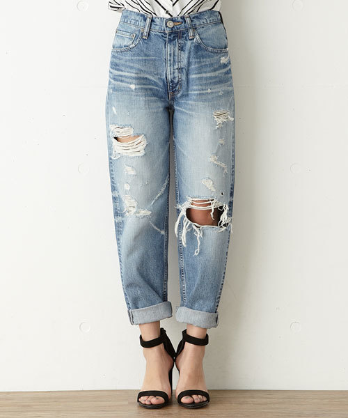 MOUSSY（マウジー）の「MV reguler Straight（デニムパンツ・レディース・ブルー・27inch/26inch/23inch/24inch/25inch）」の2枚目の写真