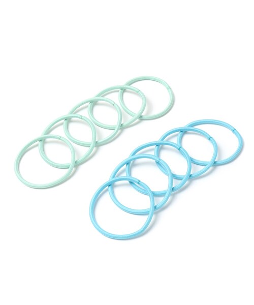 PINK-latte（ピンクラテ）の「ヘアゴム2色セット（その他ヘアアクセサリー・キッズ・ライトブルー/ブラック・00）」の3枚目の写真