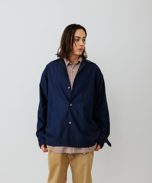 【ADAM ET ROPE】sorona(R) シャツジャケット セール】【WEB限定】 Sorona(R) 3WAY レイヤード シャツ＆ベスト