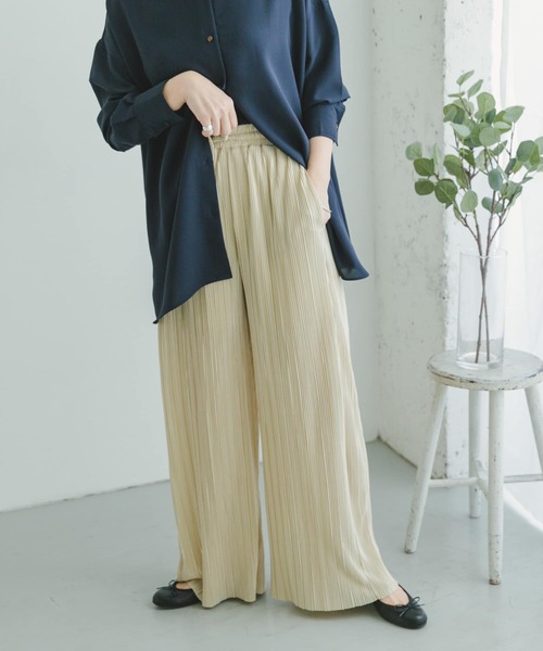 ITEMS URBANRESEARCH(アイテムズ アーバンリサーチ)の「セルフカットイージーパンツ(その他パンツ・レディース・ブラック/ライトベージュ/ブラウン・FREE)」の3枚目の写真