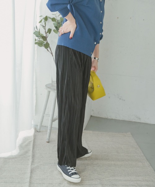 ITEMS URBANRESEARCH(アイテムズ アーバンリサーチ)の「セルフカットイージーパンツ(その他パンツ・レディース・ブラック/ライトベージュ/ブラウン・FREE)」の4枚目の写真