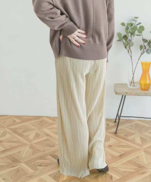 ITEMS URBANRESEARCH(アイテムズ アーバンリサーチ)の「セルフカットイージーパンツ(その他パンツ・レディース・ブラック/ライトベージュ/ブラウン・FREE)」の16枚目の写真