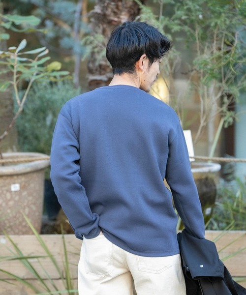 ITEMS URBANRESEARCH（アイテムズ アーバンリサーチ）の「ミラノリブ 多機能ニット アンサンブル(セットアイテム)（ニット/セーター・メンズ・グレー/ベージュ/ブルー・MEDIUM/LARGE）」の5枚目の写真
