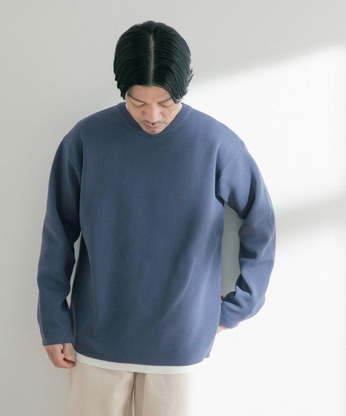 ITEMS URBANRESEARCH（アイテムズ アーバンリサーチ）の「ミラノリブ 多機能ニット アンサンブル(セットアイテム)（ニット/セーター・メンズ・グレー/ベージュ/ブルー・MEDIUM/LARGE）」の7枚目の写真