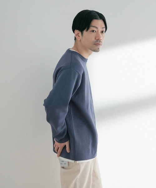 ITEMS URBANRESEARCH（アイテムズ アーバンリサーチ）の「ミラノリブ 多機能ニット アンサンブル(セットアイテム)（ニット/セーター・メンズ・グレー/ベージュ/ブルー・MEDIUM/LARGE）」の8枚目の写真