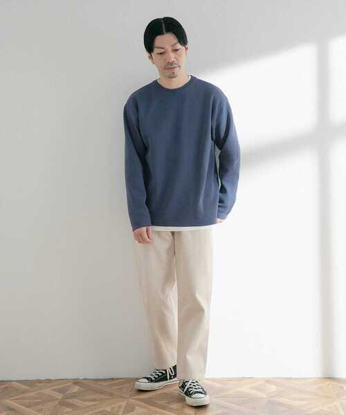 ITEMS URBANRESEARCH（アイテムズ アーバンリサーチ）の「ミラノリブ 多機能ニット アンサンブル(セットアイテム)（ニット/セーター・メンズ・グレー/ベージュ/ブルー・MEDIUM/LARGE）」の10枚目の写真