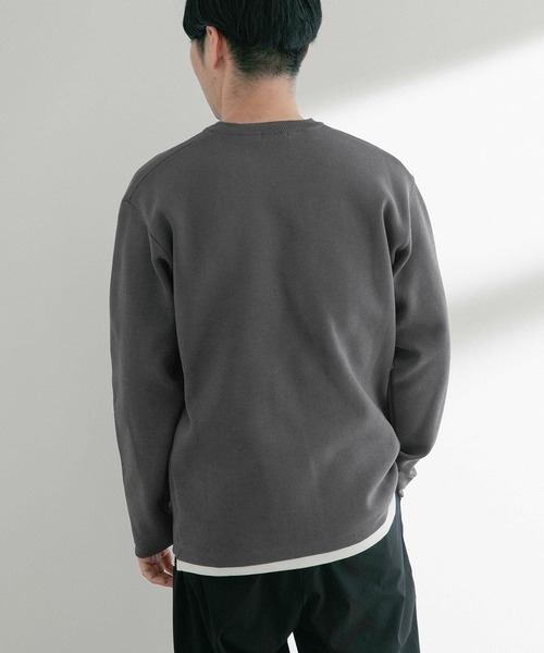 ITEMS URBANRESEARCH（アイテムズ アーバンリサーチ）の「ミラノリブ 多機能ニット アンサンブル(セットアイテム)（ニット/セーター・メンズ・グレー/ベージュ/ブルー・MEDIUM/LARGE）」の14枚目の写真