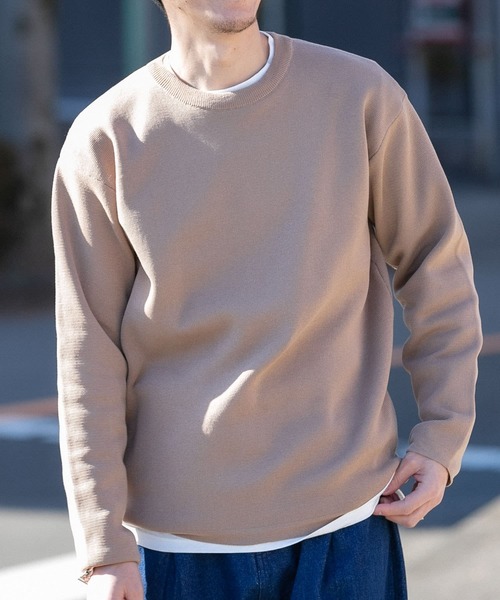 ITEMS URBANRESEARCH（アイテムズ アーバンリサーチ）の「ミラノリブ 多機能ニット アンサンブル(セットアイテム)（ニット/セーター・メンズ・グレー/ベージュ/ブルー・MEDIUM/LARGE）」の15枚目の写真