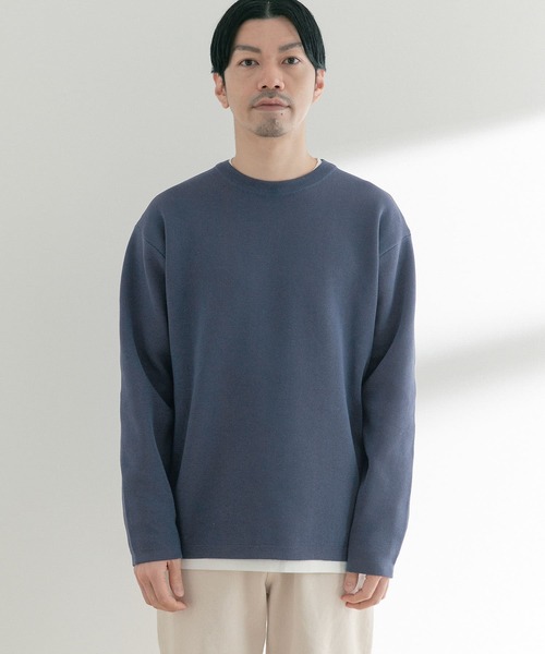 ITEMS URBANRESEARCH（アイテムズ アーバンリサーチ）の「ミラノリブ 多機能ニット アンサンブル(セットアイテム)（ニット/セーター・メンズ・グレー/ベージュ/ブルー・MEDIUM/LARGE）」の18枚目の写真