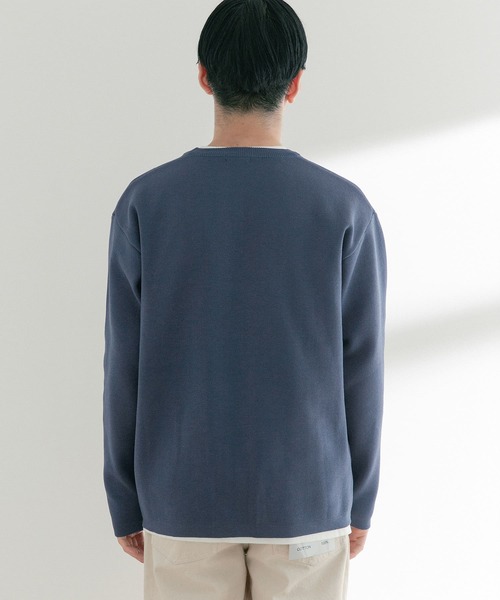 ITEMS URBANRESEARCH（アイテムズ アーバンリサーチ）の「ミラノリブ 多機能ニット アンサンブル(セットアイテム)（ニット/セーター・メンズ・グレー/ベージュ/ブルー・MEDIUM/LARGE）」の20枚目の写真