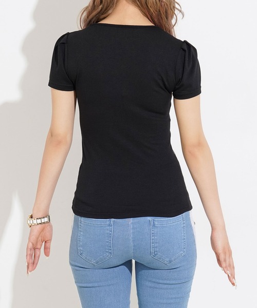 Diable baiser(ディアブルベーゼ)の「レース切り替えカットソートップス(Tシャツ/カットソー・レディース・ブラック/ラベンダー・MEDIUM)」の10枚目の写真