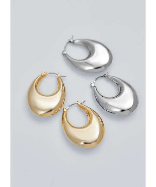 STYLE DELI（スタイルデリ）の「ボトムボリュームフープピアス（ピアス（両耳用）・レディース・ゴールド/シルバー・FREE）」の8枚目の写真