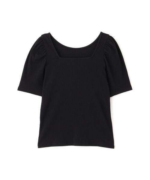 FREE'S MART（フリーズマート）の「◆三角テレコ前後2Wayパフスリーブカットソー（Tシャツ/カットソー・レディース・ホワイト/ブラック/ピンク/イエロー・FREE）」の3枚目の写真