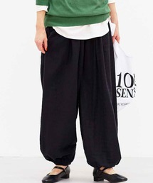 Live in comfort | リブ イン コンフォート 肌に当たる裏側は綿100%!風合いのいい麻混ダブルガーゼのぽんわりパンツ(その他パンツ)