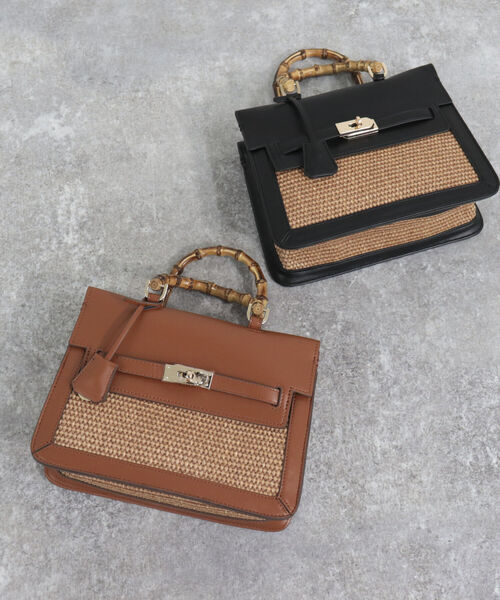 【LE VERNIS/ルベルニ】LOU MIX BOSTON BAG